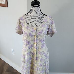 LoveShackFancy Lavender and Lemon Mini Dress